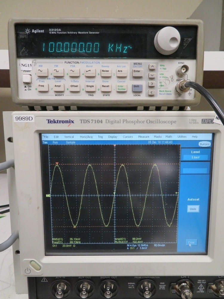 Agilent 33120A 15 Mhz Function/ Arbitrary Waveform Generator NG15