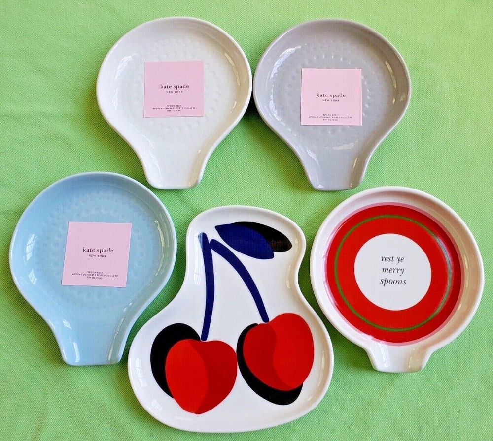 KATE SPADE SPOON REST:NWT CHERRY DOT, WILLOW DRIVE, or MERRY & BRIGHT