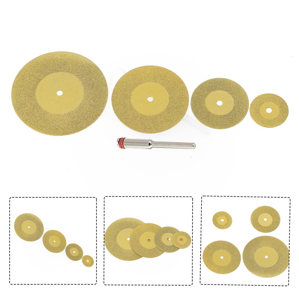 5pcs Mini Diamond Cutting Disc For Rotary Tools TiN Coated Circular Saw Blade
