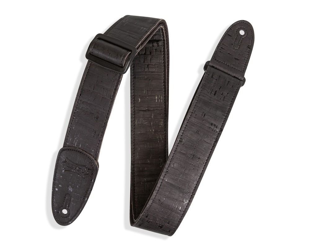 Levy's 2" Cork Guitar Strap - Black
