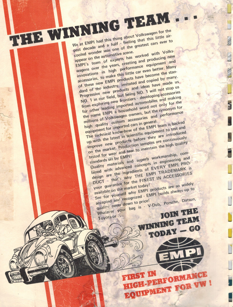 EMPI 1971 Hi-Performance Accessory Guide For Volkswagens PDF File USB Drive