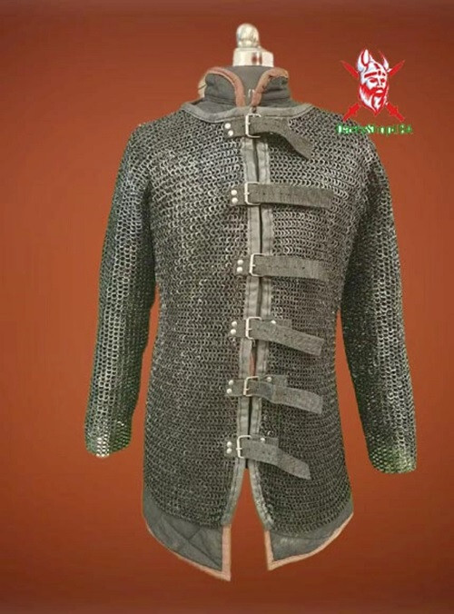 Open Chainmail Shirt, 9 mm Flat riveted with washer , Chainmail Shirt full sleev