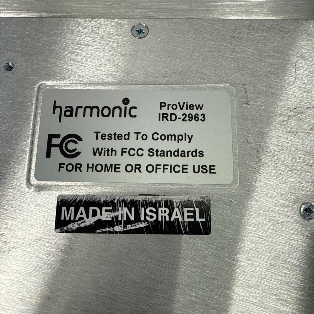 (AS-IS) Harmonic IRD-2900 Professional Receiver Decoder DVB IRD-2963 DVP-IP
