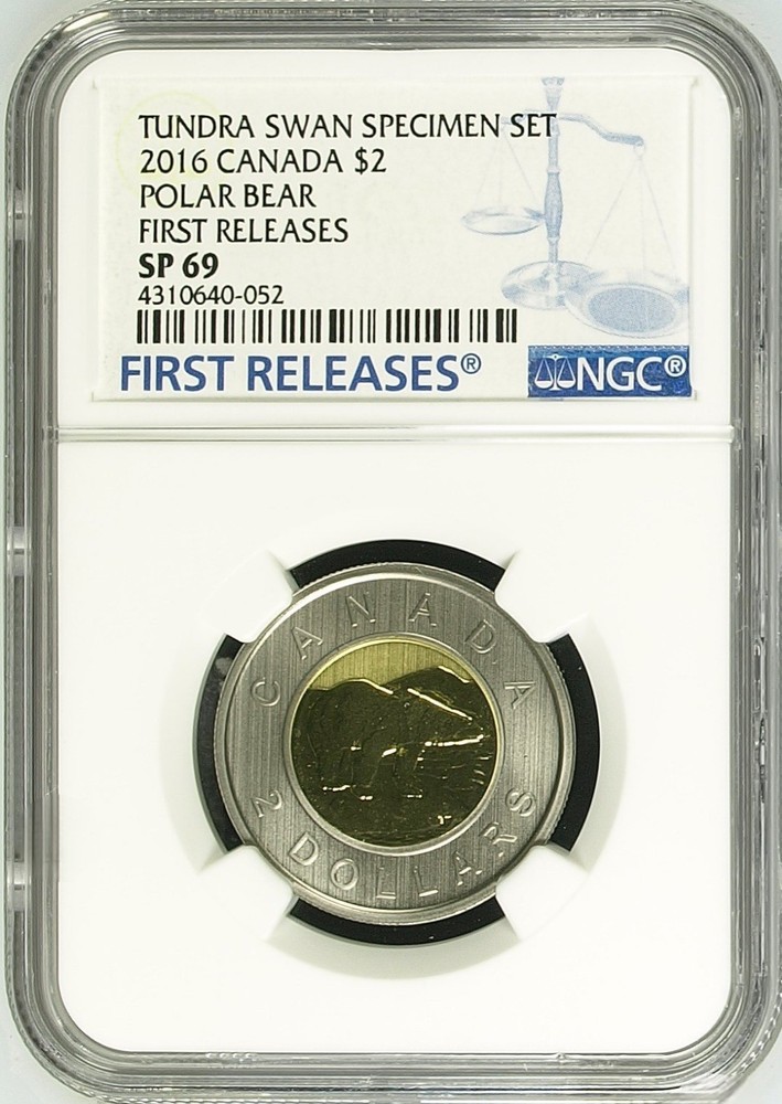2016 Canada $2 Polar Bear Specimen NGC SP69