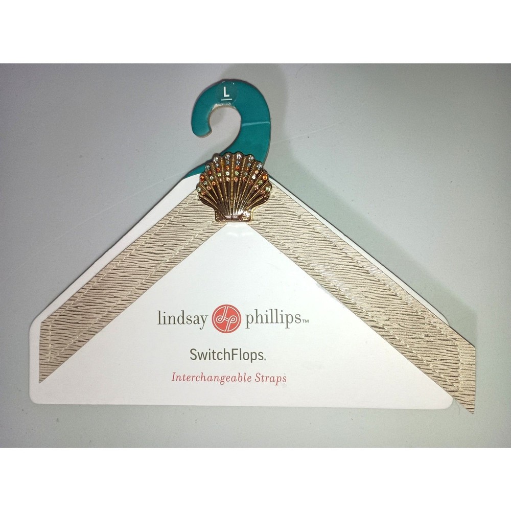LINDSEY PHILIPS SwitchFlops Interchangeable Straps Snap Shell/Pineapple Size L