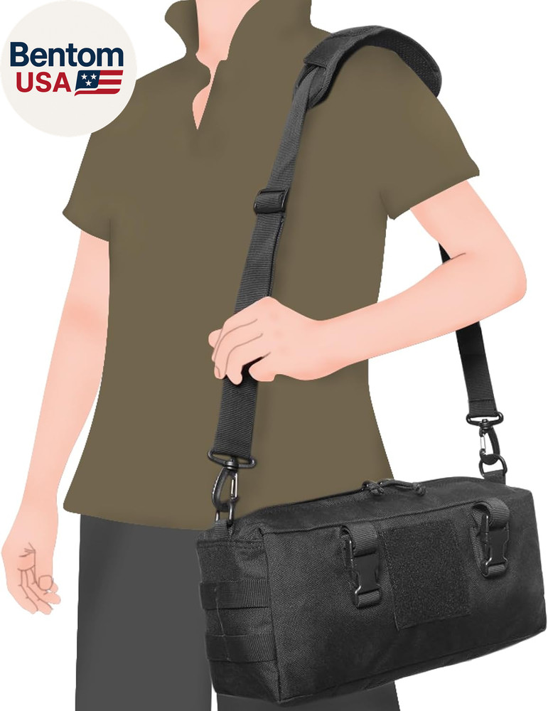 Bag Shoulder Strap Replacement Adjustable Strap with Padded Metal Hooks for Cros