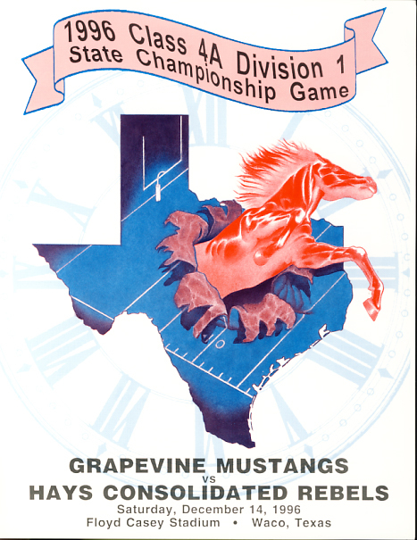 1996 5A Grapevine vs Hays State Championship Program