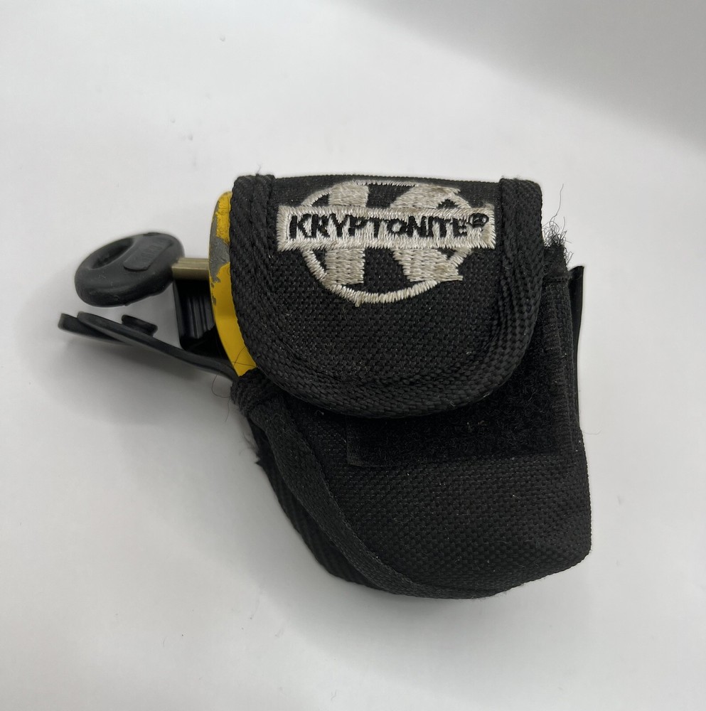 Kryptonite Motorcycle Disc Brake Lock Yellow With Key And Case