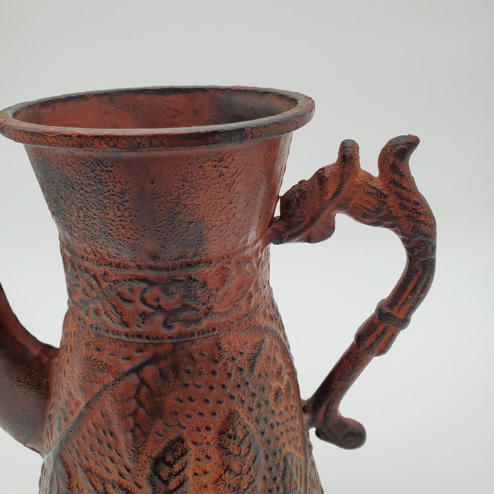 Metal Watering Jug with Fish Embellishments