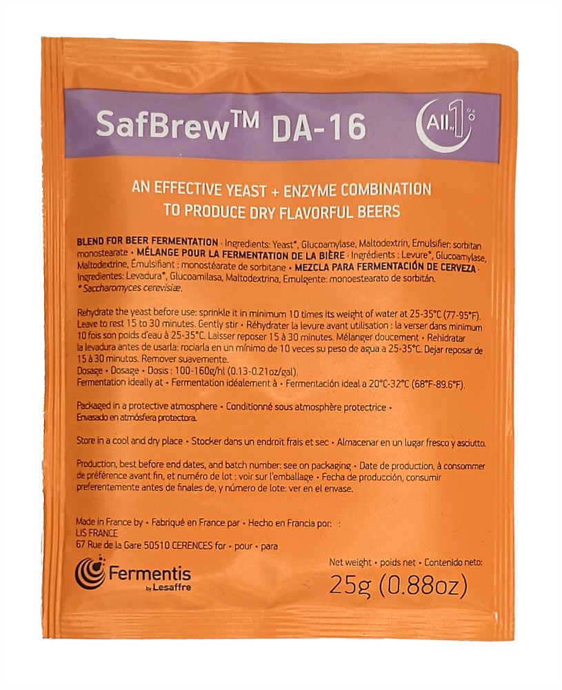 Fermentis SafBrew DA-16 25 Grams