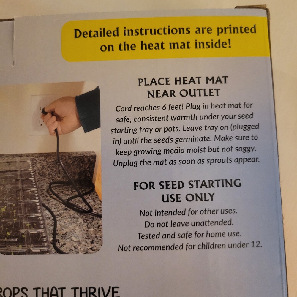 Ferry Morse Seed Starting Heat Mat 10"x20" *NEW*