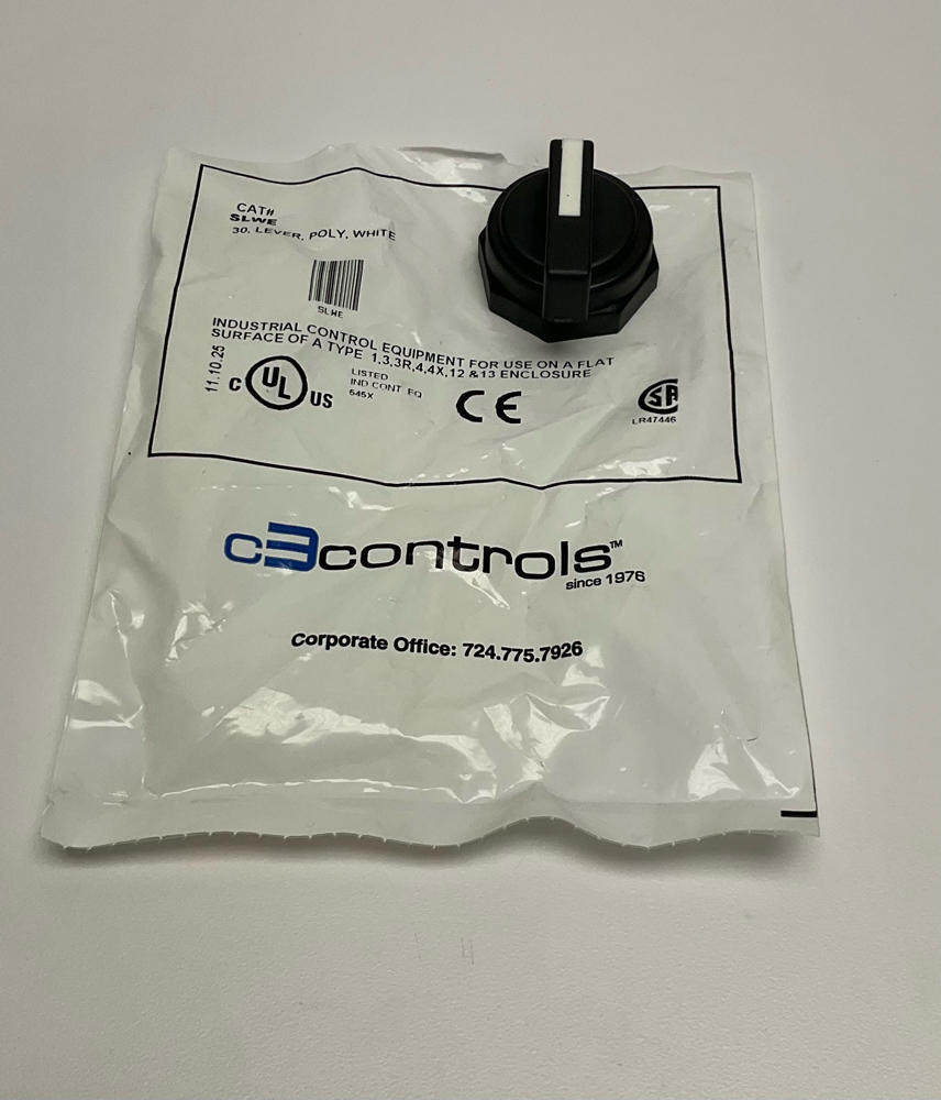 C3 Controls SLWE 30mm Poly White Switch Lever for use on Flat Type