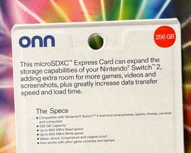 ONN Micro SDXC EXPRESS CARD 256GB Compatible with Nintendo Switch 2