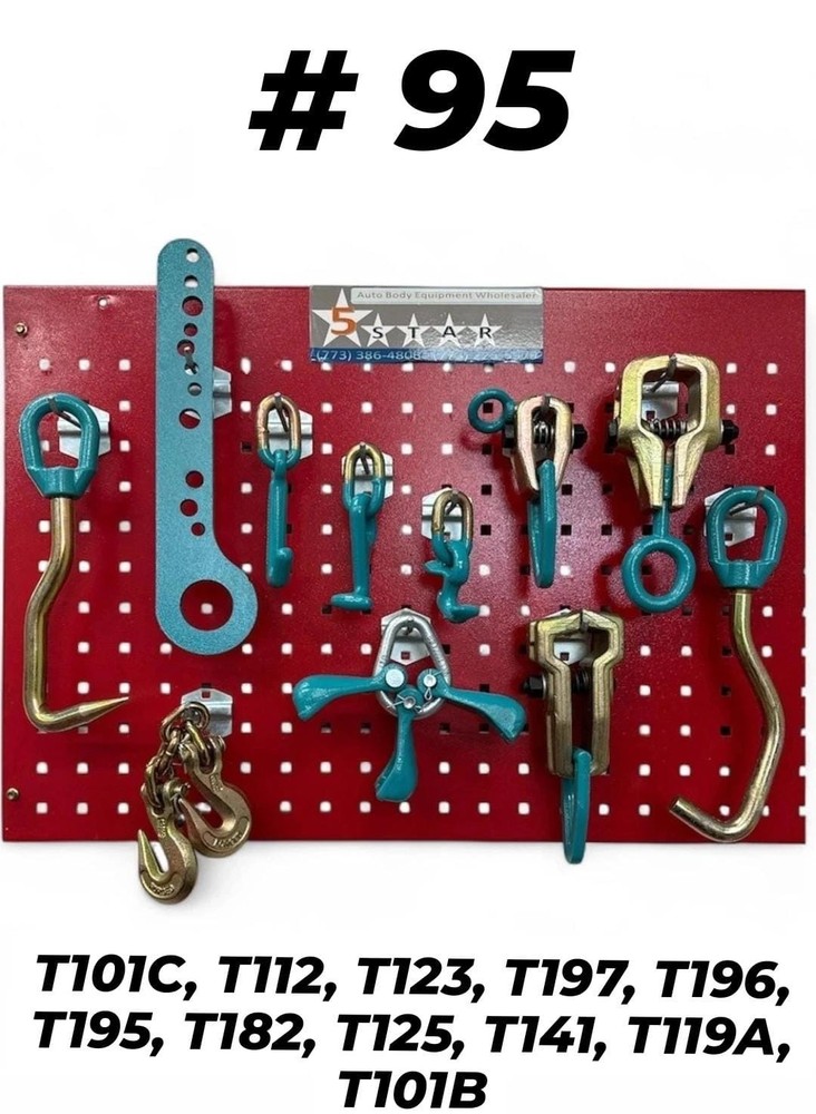 Set# 95 -11 pieces AUTO BODY FRAME MACHINE PULLING TOOLS & CLAMPS VALUE SET