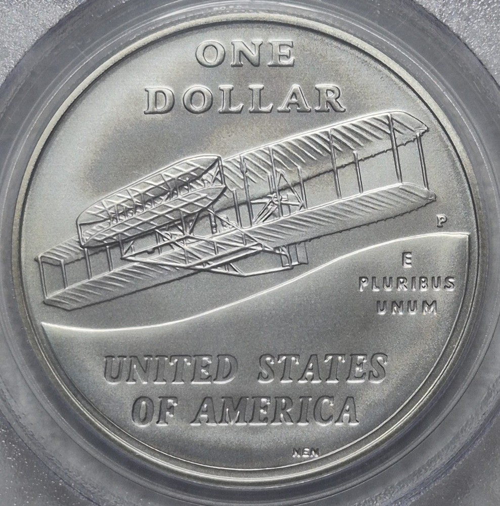 2003 P PCGS MS69 First Flight Commemorative Silver Dollar. Video A1008.