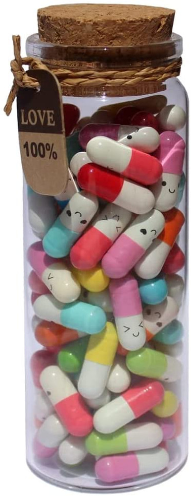 INFMETRY Capsule Letters Message in a Bottle (Mixed Color 90Pcs)