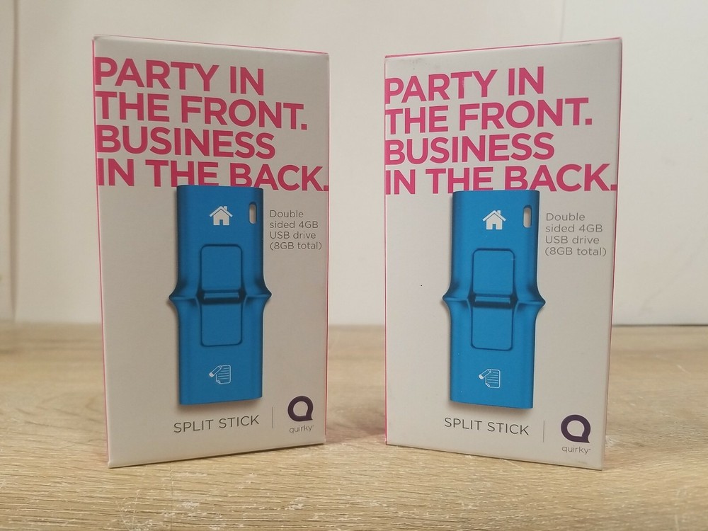 (2 packs) Quirky Split Stick USB Drive 8GB