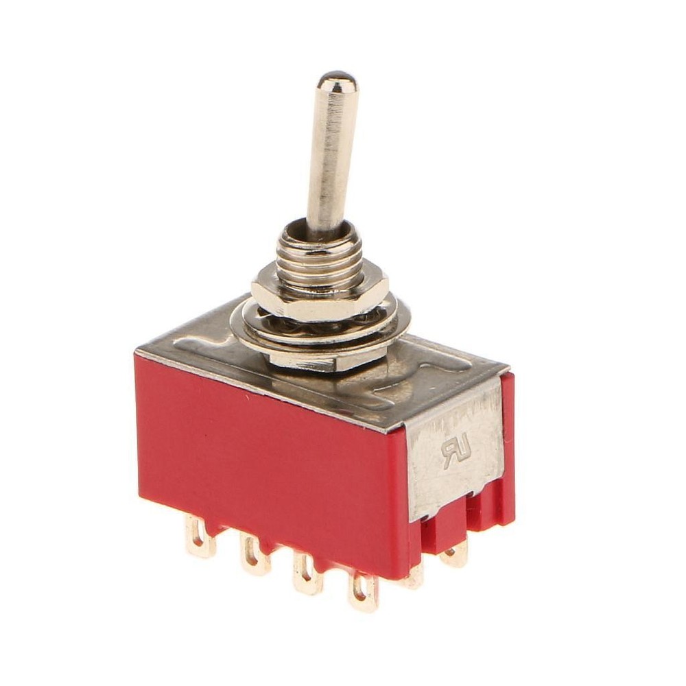 5x Toggle Switch on / on PDT + 12-pin Round Handle