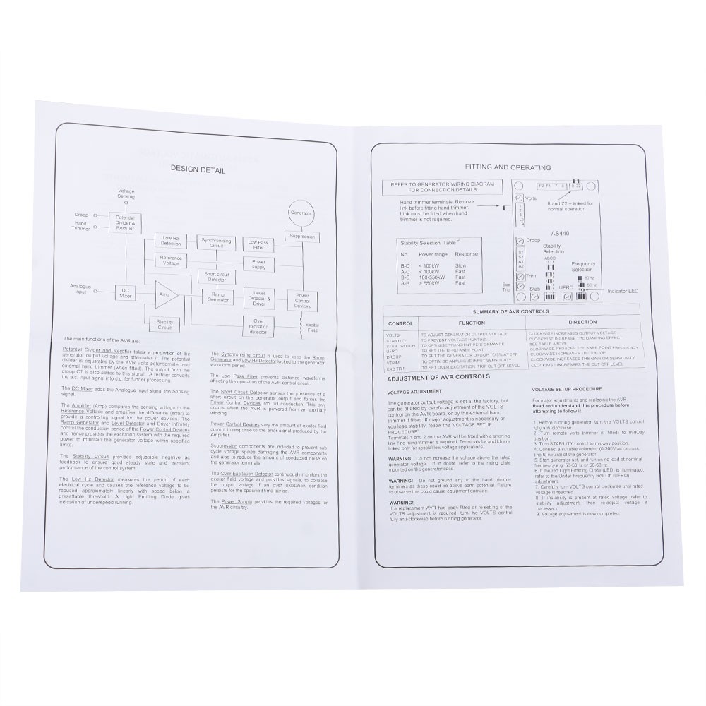Automatic Voltage Regulator Module AVR AS440 Fit For Generator Genset