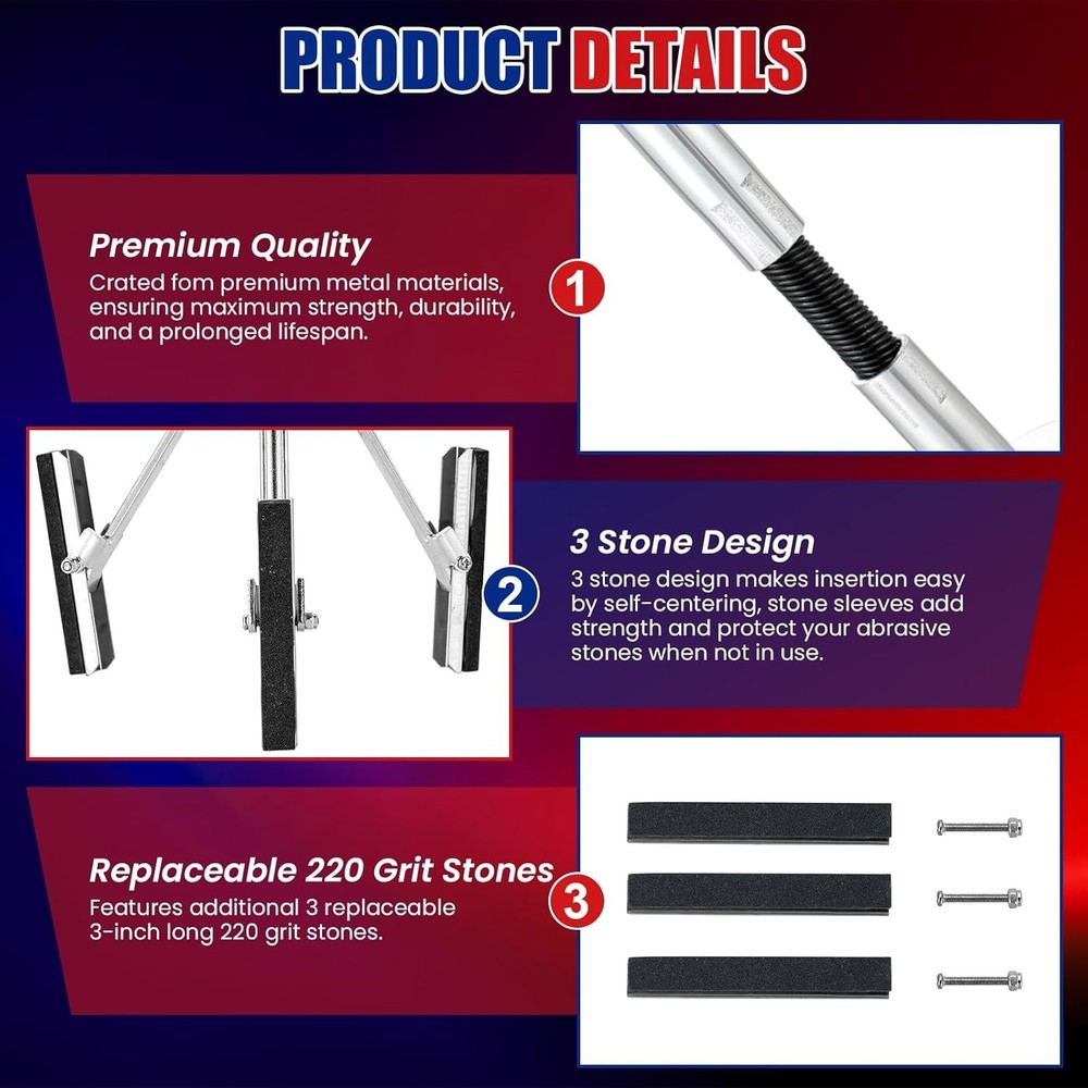 Adjustable Engine Cylinder Hone Tool Set