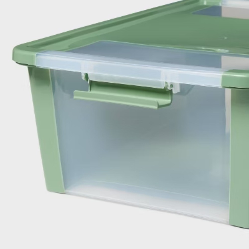 Latching Window Utility Storage Box Medium - Green
