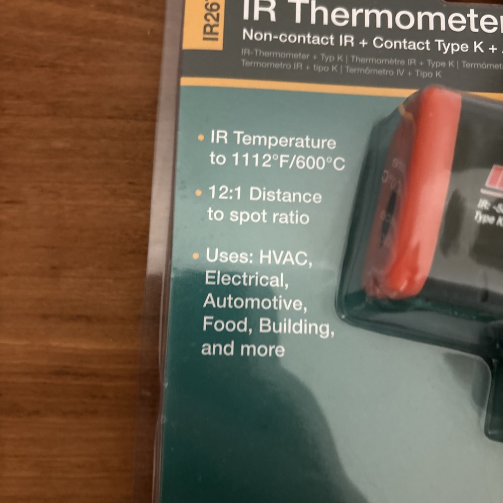 Extech IR267: Mini Infrared Thermometer with Type K