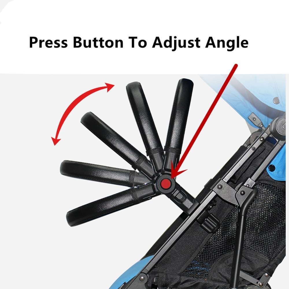 Baby Stroller Bumper Bar Adjustable Angle Armrest Detachable Stroller Bar Han...
