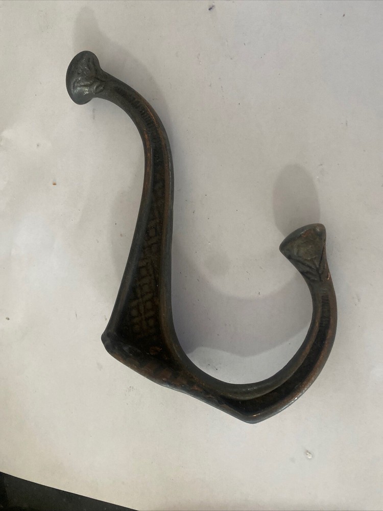 3 Antique Metal Coat Rack Hooks