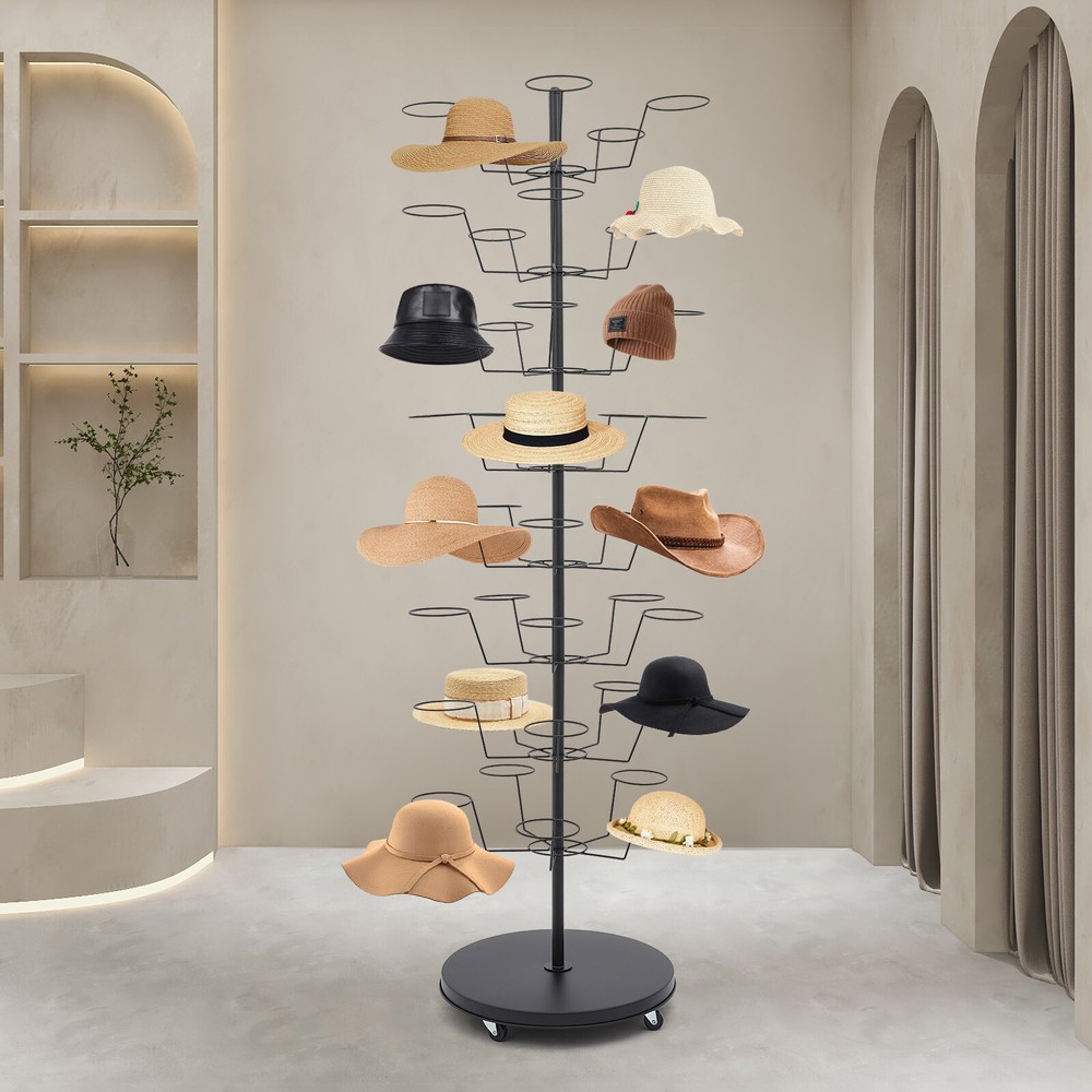 Hat Rack, Freestanding Hat Display Stand, 8-tier Hat Holders