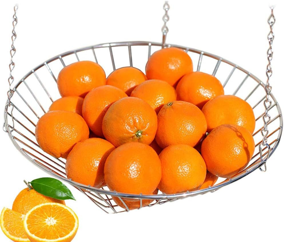 Wire Hanging Basket,3-Tier Stainless Steel Fruit Basket for Home Kitchen Bathroo