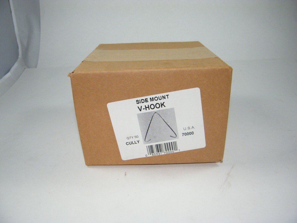 NIB ~ CULLY 70000 ~ SIDE MOUNT V-HOOKS ~ QUANITY 50