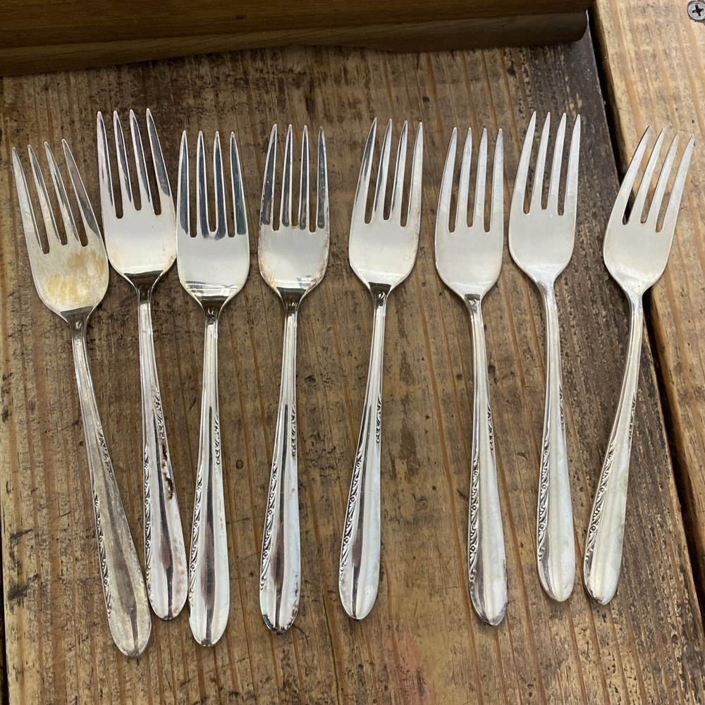 Reed And Barton Stainless Steel Flatware 56 Piece Set Case Tarnished