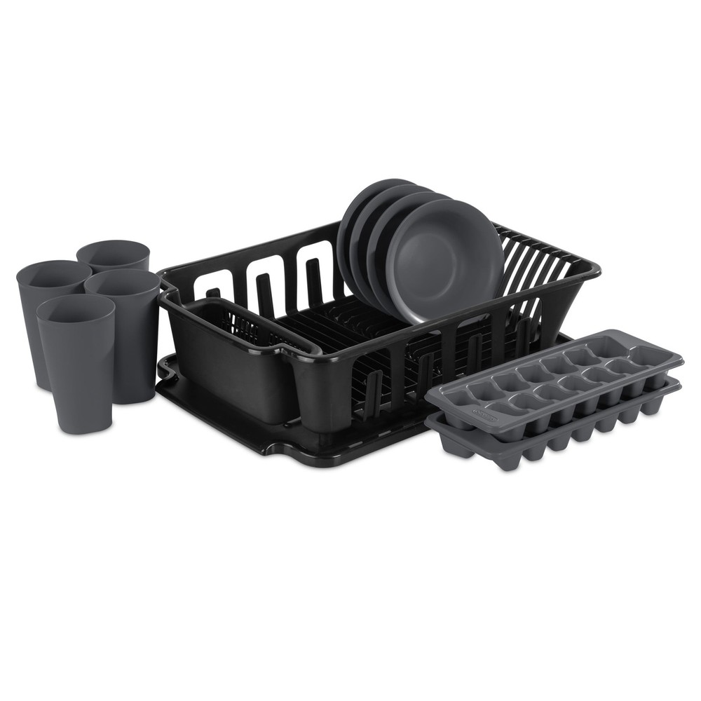 (2 pack 12 Piece Kitchen Set Includes Sinkset Bowls Tumblers Ice Cube Trays