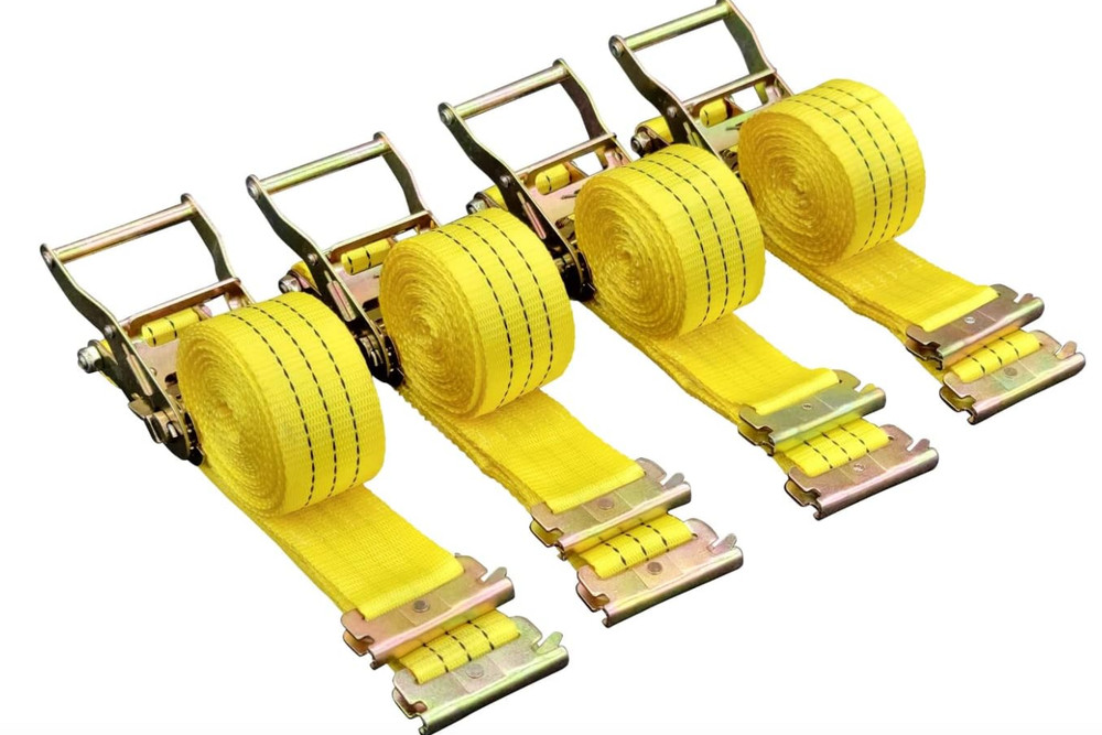 4 Pack E-Track Ratchet Straps 2" x15' 4400LB Tie Down