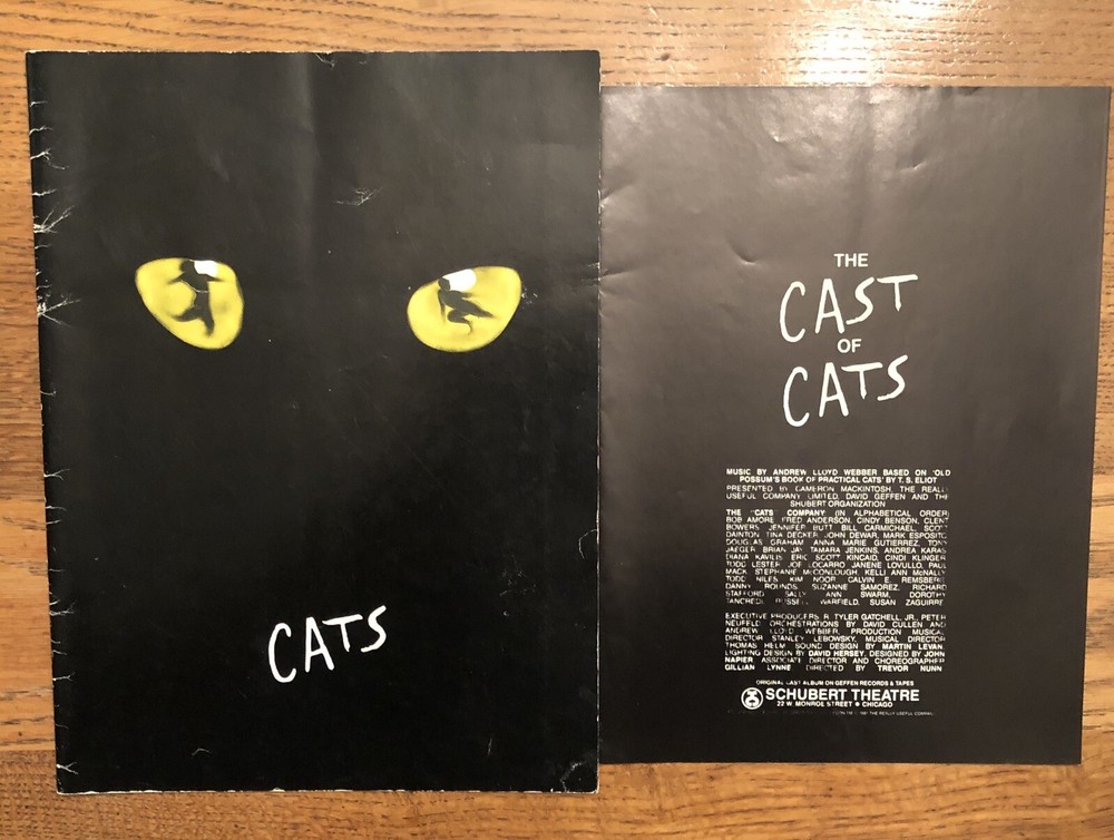 Cats Playbill Stagebill Program Schubert Theatre Chicago 1981