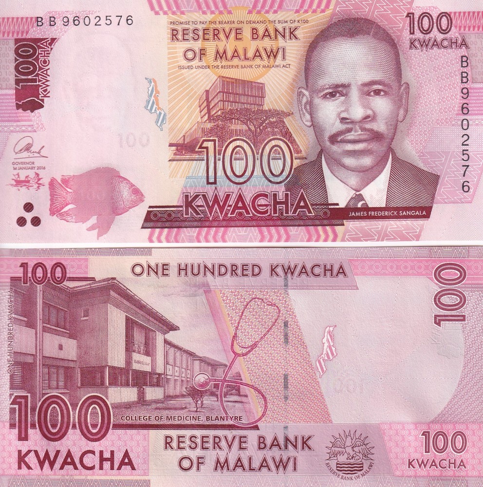 Malawi 100 Kwacha 2016 P 65 UNC