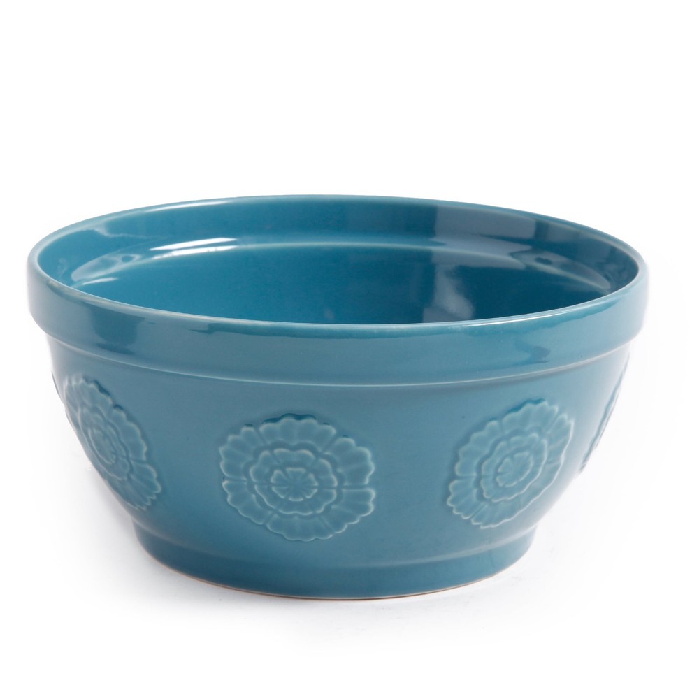 Ceramic Mixing Bowl Set 3 Piece W/ Nesting & Durable Design New