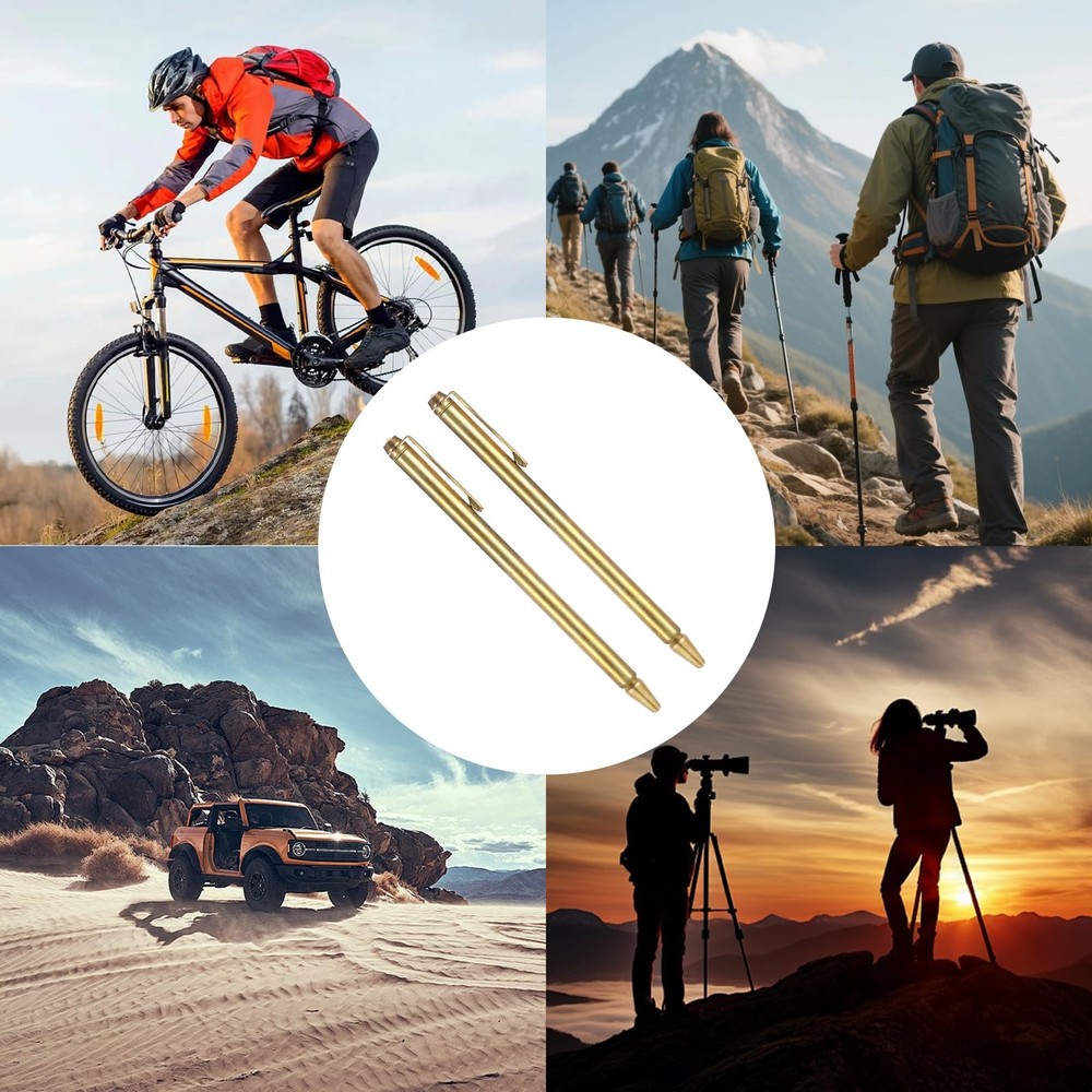Molain 2Pcs Dowsing Rods, Retractable Divining Rods Portable Pen Brass