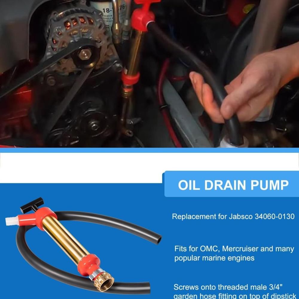 Mercruiser Brass 10.25" 1.25" 34060-0130 Marine Boat Oil Change Pump for OMC ←