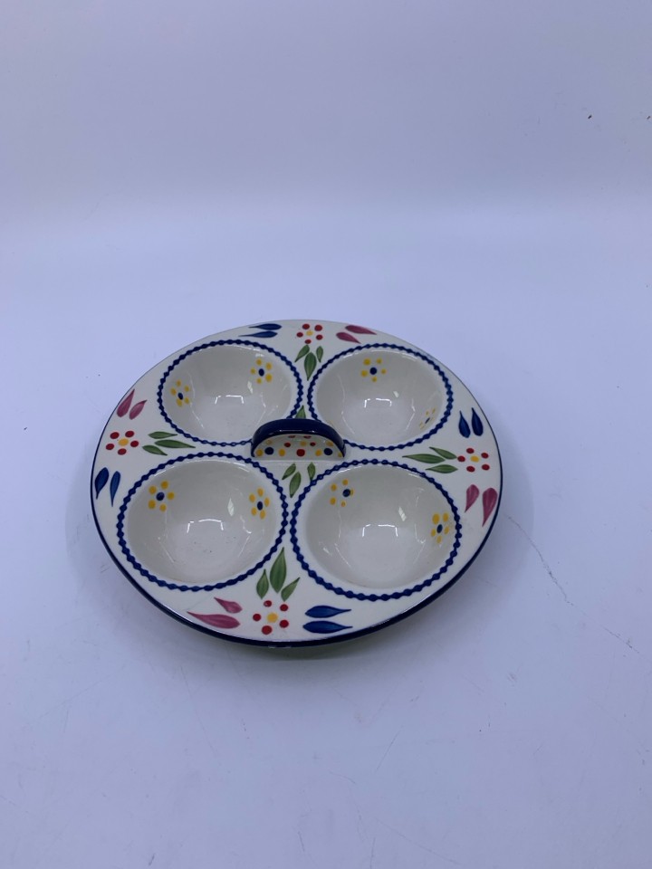 COLORFUL CERAMIC 4 SLOT DIPPING SERVER.