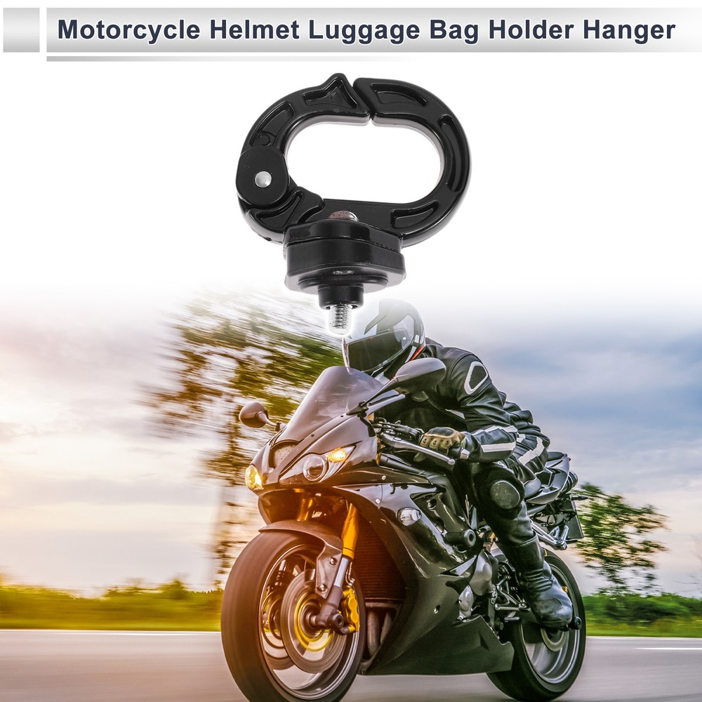 Alluper Alloy Motorcycle Hook for Mini Round Shape 1pc Black