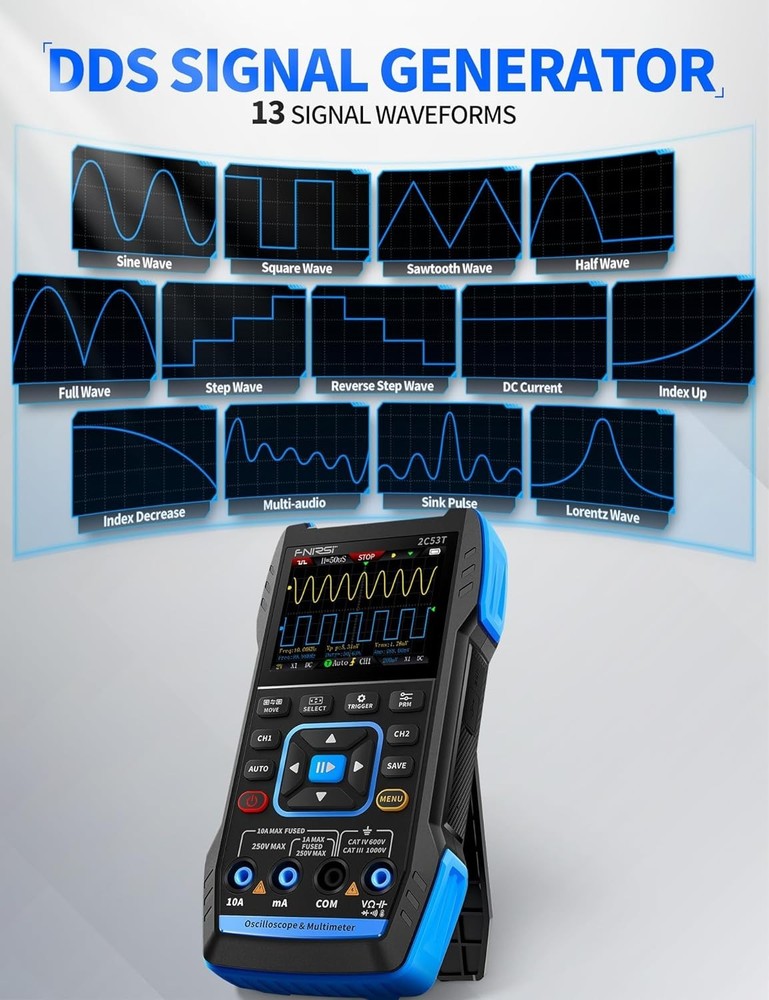 Professional Handheld Oscilloscope with Signal Generator & Multi-Function Meter