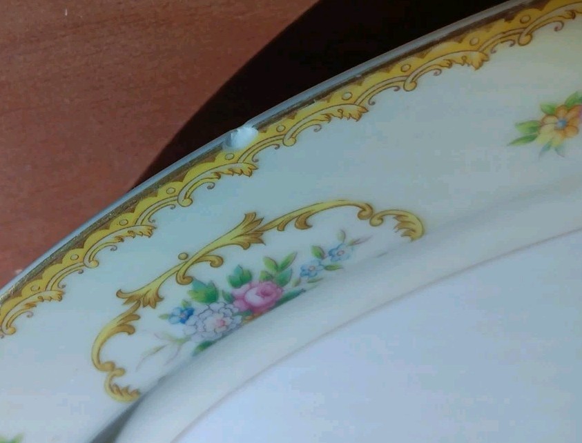 Vintage Noritake Pattern Conover Oval Serving Dish 11" × 8-1/2 w/Small Flea Bite