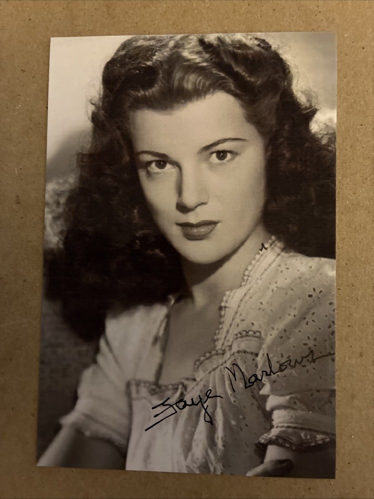 FAYE MARLOWE Authentic Hand Signed Autographed 4x6 Photo - D'22