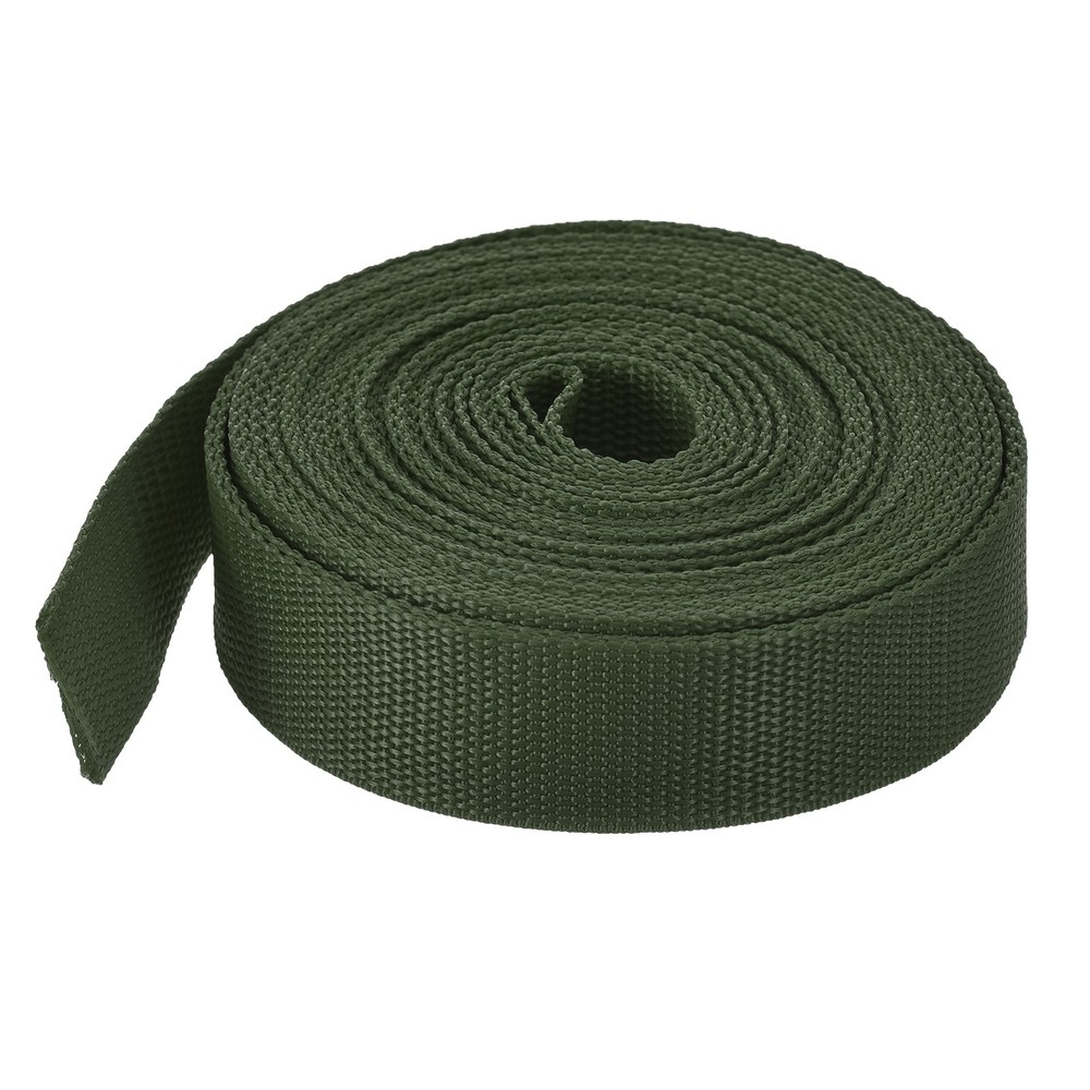 Lightweight Polypropylene Webbing Strap 3.8cm 10 Yard Army Green