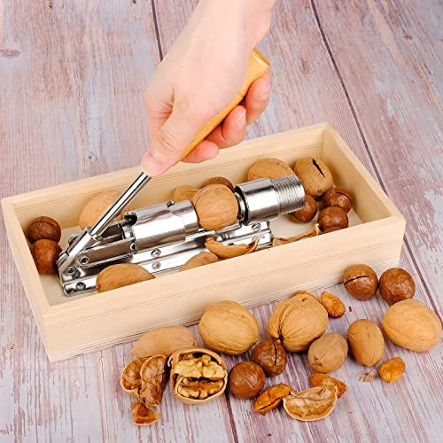 Nutcracker Heavy Duty Nut cracker Pecan Cracker Walnut Cracker Tool with Wood