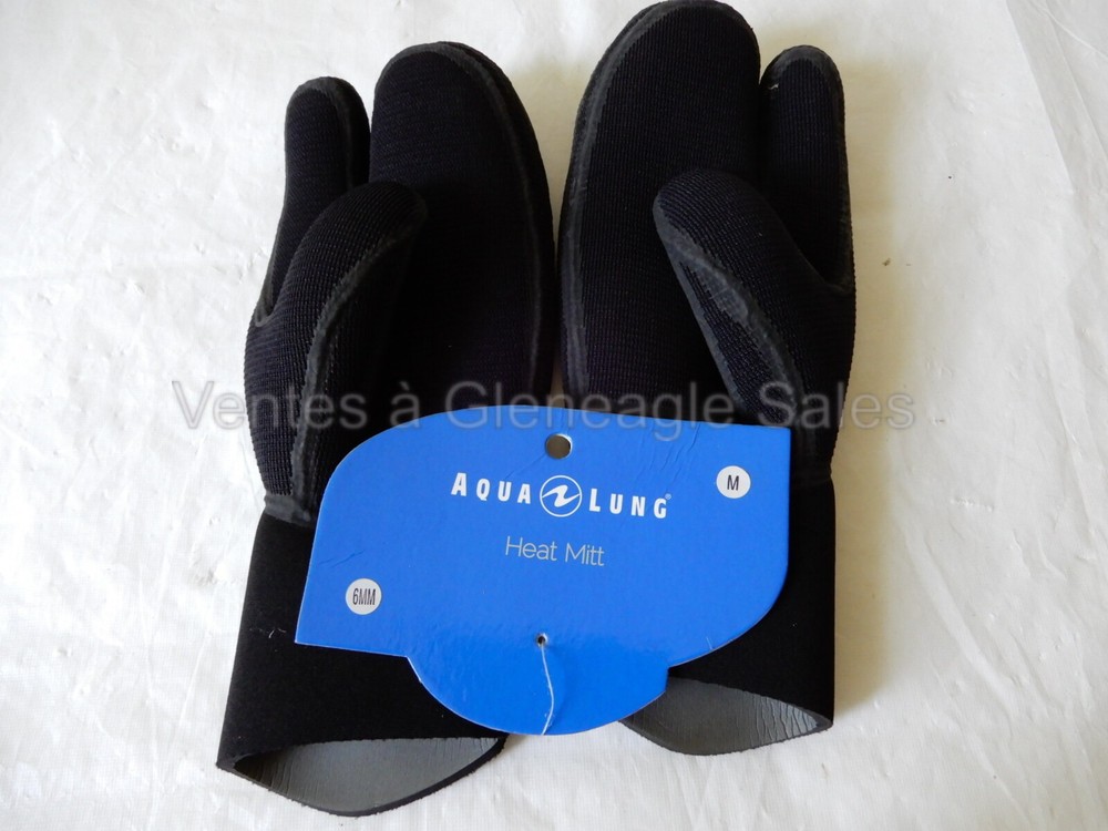 Aqualung 6mm 3 Finger Size Medium Heat Dive Mitts - New With Tags
