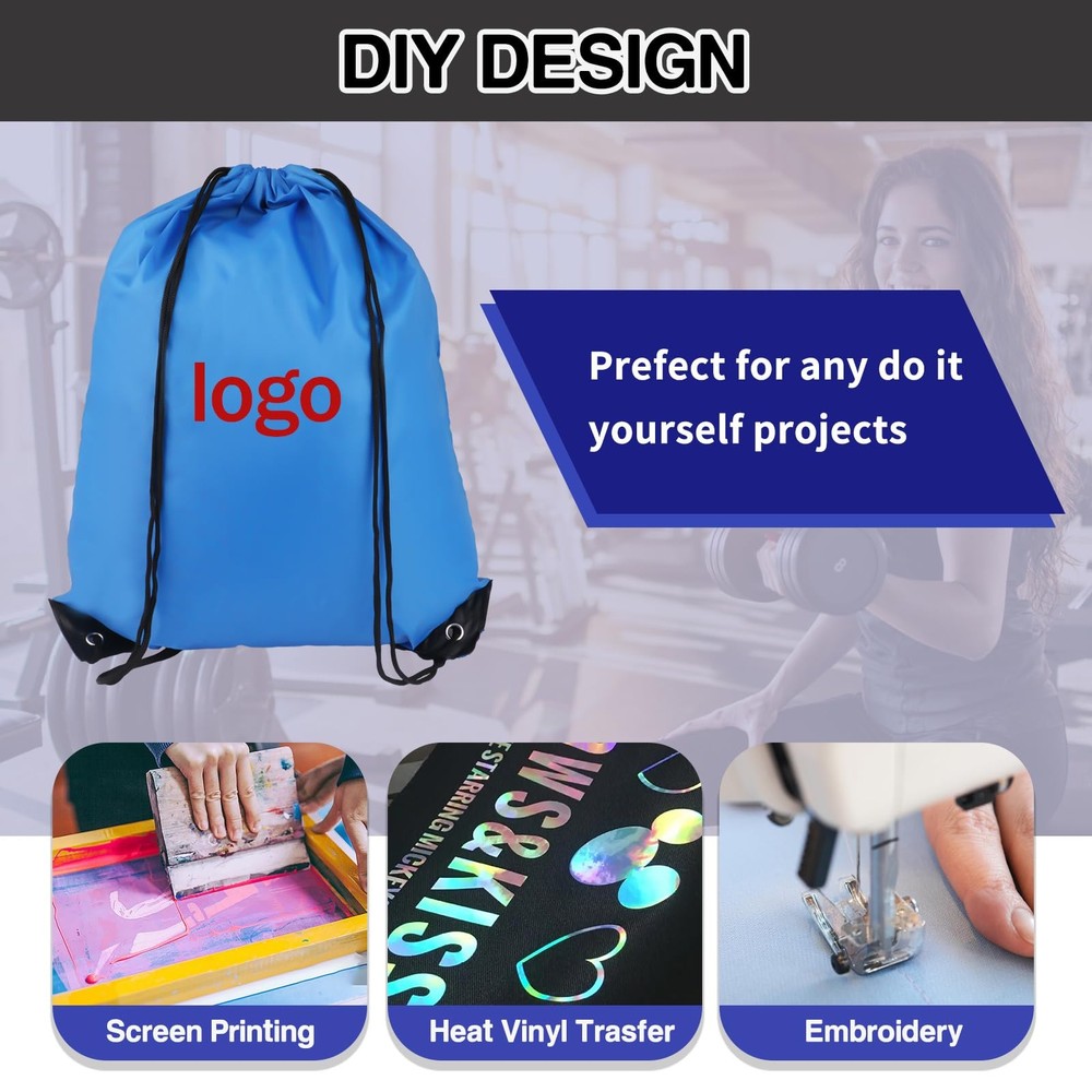 Drawstring Backpack 10 Colors Bags, Draw Medium, Multicolor