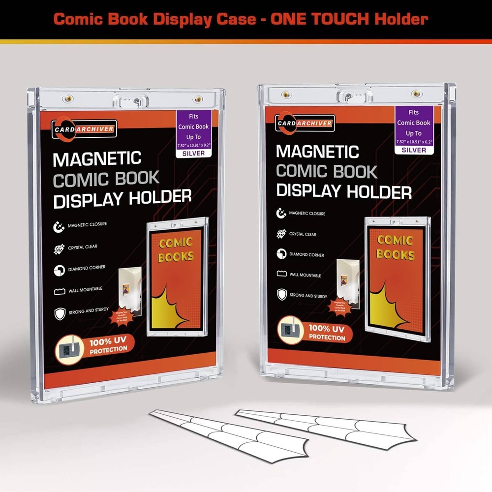 Crystal Clear One Touch-values 2ct Magnet-cases Silver Display-System, UV-pro...