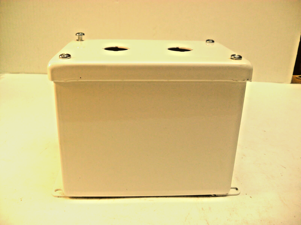 nVent E2PBXM - Extra-Deep Pushbutton Enclosure Type 12, 2PBx22.5mm White /spl